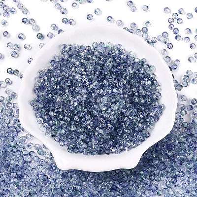 Baking Paint Electroplate Transparent Glass Seed Beads SEED-N006-07M-1