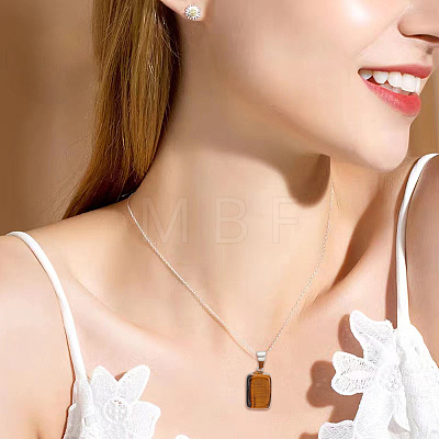 20Pcs Natural Tiger Eye Pendants G-BBC0001-50C-1