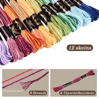 6-Ply Polyester Embroidery Floss OCOR-WH20074-15A-1