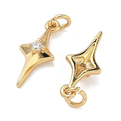 Brass Micro Pave Cubic Zirconia Pendants KK-A291-33D-G-1