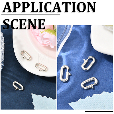 3Pcs 925 Sterling Silver Spring Gate Rings STER-BBC0008-64A-S-1