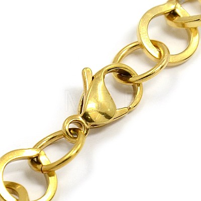 Fashionable 304 Stainless Steel Cable Chain Bracelets STAS-A028-B088G-1