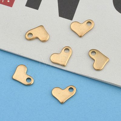 Ion Plating(IP) 304 Stainless Steel Heart Charms X-STAS-F075-21-1