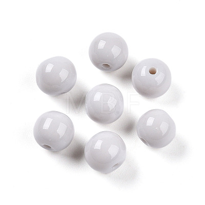 Opaque Solid Color Glass Beads GLAA-N007-8mm-A08-1