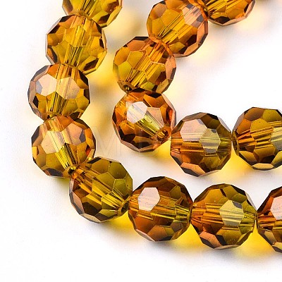 Baking Paint Transparent Glass Beads Strands LS-DGLA-A035-T10mm-A05-1