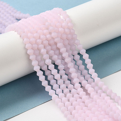 Imitation Jade Frosted Glass Bead Strands X1-GLAA-F029-JM4mm-B02-1