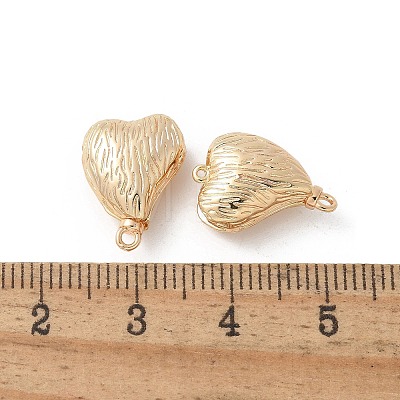 Brass Heart Box Clasps KK-U052-29G-1