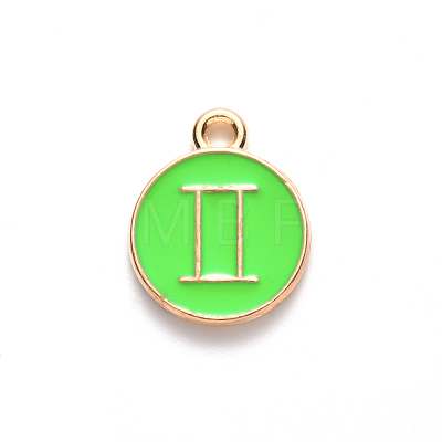 Alloy Enamel Pendants ENAM-S124-01B-06I-1