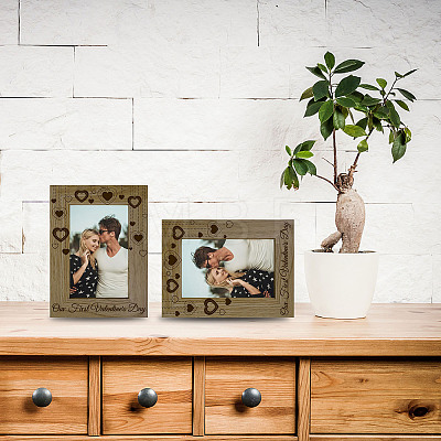 Natural Wood Photo Frames AJEW-WH0292-044-1