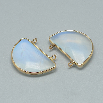 Opalite Semi Circle Pendants G-Q972-16-1