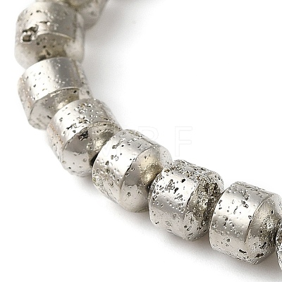 Electroplated Natural Lava Rock Beads Strands G-L606-B02-01A-1