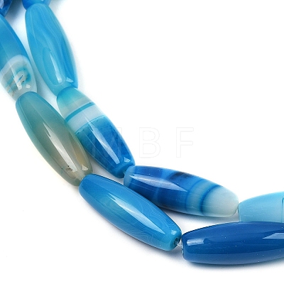 Natural Striped Agate/Banded Agate Beads Strands G-S280-10A-1