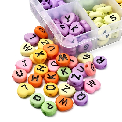 200Pcs 10 Colors Opaque Acrylic Beads SACR-YW0001-43-1