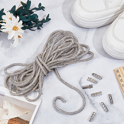20Pcs Column Alloy Shoelace Buckle Connectors FIND-CY0001-95B-1