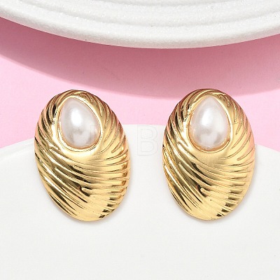 201 Stainless Steel Stud Earrings EJEW-D354-08G-05-1