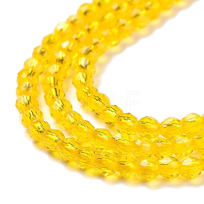 Transparent Glass Beads Strands GLAA-H021-04-06-1