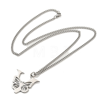 201 Stainless Steel Necklaces NJEW-Q336-01V-P-1