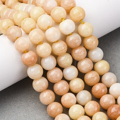 Ombre Effect Dyed Glass Beads Strands GLAA-T031-01O-07-1