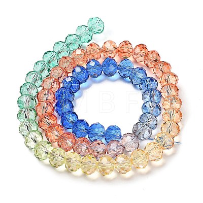 Transparent Painted Glass Beads Strands DGLA-A034-T6mm-A02-1