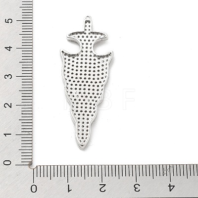 Brass Micro Pave Clear Cubic Zirconia Pendants KK-L228-41P-1