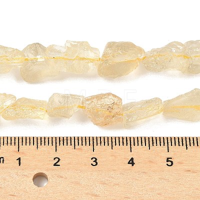 Raw Rough Natural Lemon Quartz(Heated) Beads Strands G-M453-D05-1