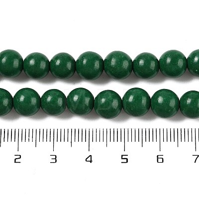 Natural Mashan Jade Round Beads Strands G-D263-8mm-XS35-1