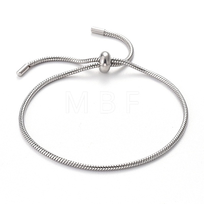 Tarnish Resistant Adjustable 304 Stainless Steel Slider Bracelet/Bolo Bracelets Making BJEW-F412-04P-1