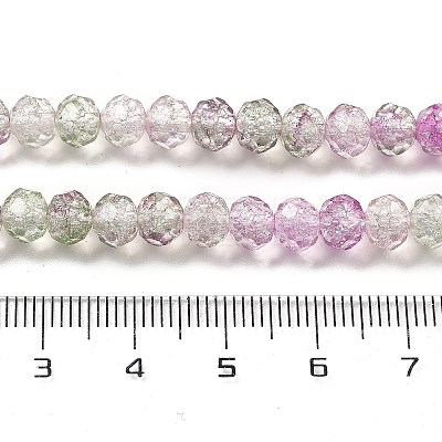 Transparent Crackle Glass Beads Strands CCG-L050-01B-02-1