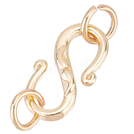 20Pcs Brass S-Hook Clasps FIND-BBC0002-80-1