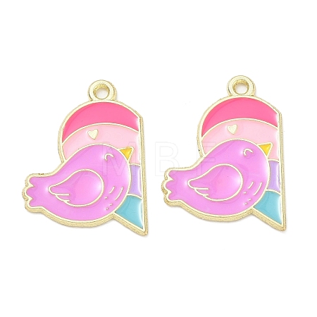 Alloy Enamel Pendants AL-CBA292F-01K-G-1