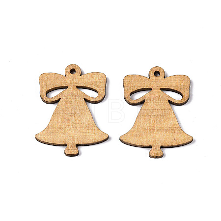 Printed Poplar Wood Pendants FIND-N005-74D-1