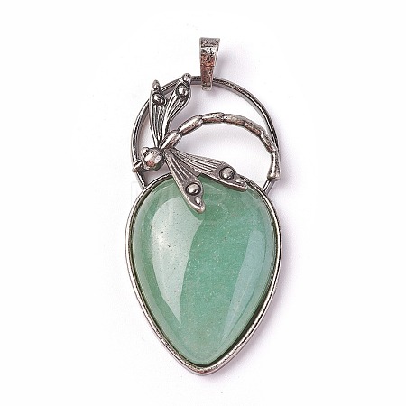 Natural Green Aventurine Pendants X-G-I220-G02-1