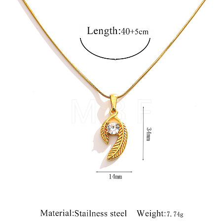 304 Stainless Steel Crystal Rhinestone Hollow Pendant Necklaces WG5EFC4-03-1