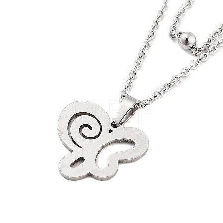 Stainless Steel Pendants Necklaces NJEW-U003-01C-P-1