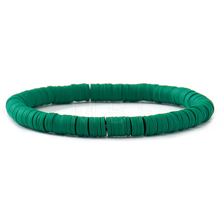 Polymer Clay Heishi Beaded Stretch Bracelets for Daily Wear and Casual Style JO6865-2-1