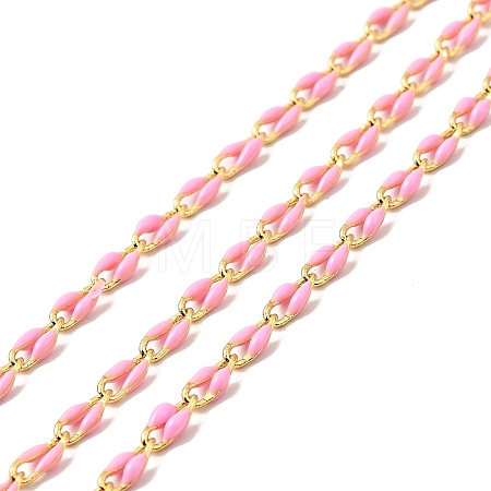 Brass Enamel Curb Chains CHC-C003-13G-05-1