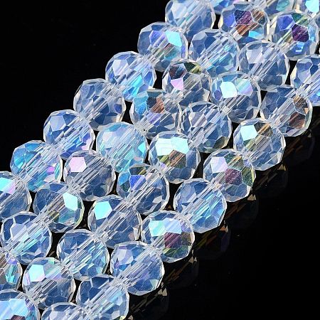 Electroplate Glass Beads Strands EGLA-A044-J6mm-L06-1