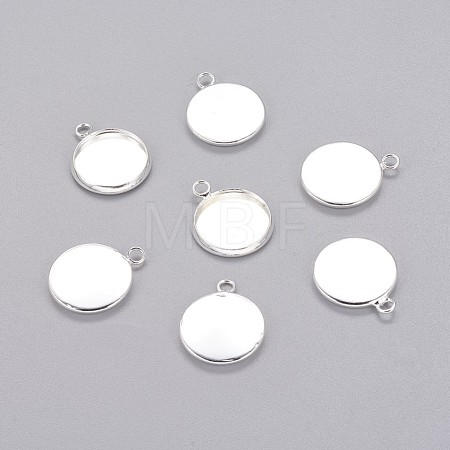 Brass Pendant Cabochon Settings X-KK-B534-D-S-1