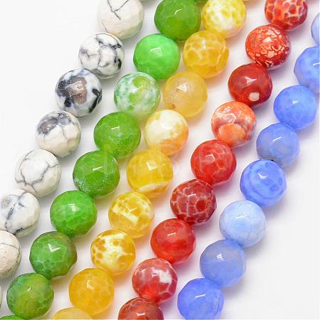 Natural Agate Bead Strands G-K166-07F-6mm-1