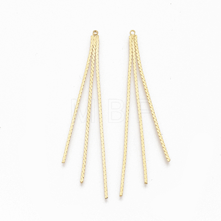 Brass Chain Tassel Big Pendants KK-Q762-002G-NF-1