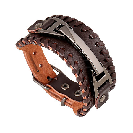 Braided Cowhide Bracelets FS-WG8B33A-02-1