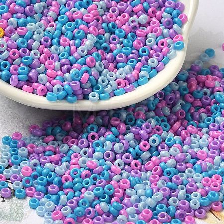 Baking Paint Glass Seed Beads SEED-P006-03A-19-1