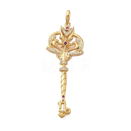 Brass Micro Pave Cubic Zirconia Big Pendants X1-KK-B147-04G-06-1