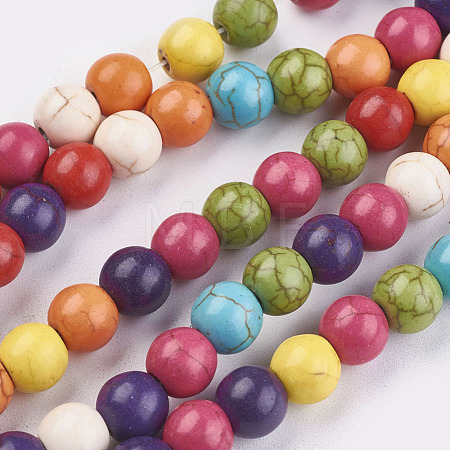 Synthetic Turquoise Beads Strands TURQ-D039-M-1