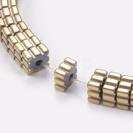 Electroplated Non-magnetic Synthetic Hematite Beads Strands G-P367-D06-1