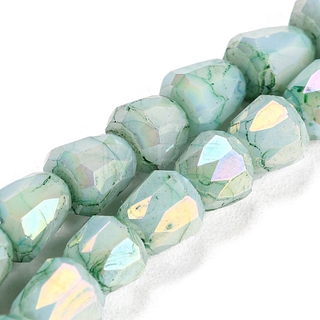 Electroplate Glass Beads Strand GLAA-G088-03-01B-1