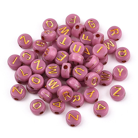 Plating Acrylic Beads OACR-P017-A02-1