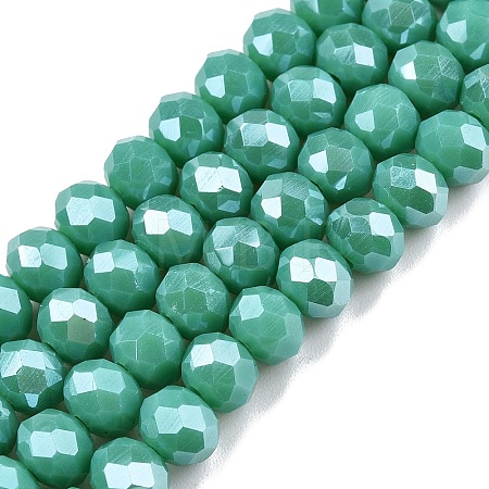 Electroplate Glass Beads Strands EGLA-A044-P6mm-A31-1