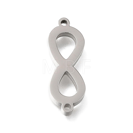 304 Stainless Steel Polishing Infinity Connector Charms STAS-E532-05P-1