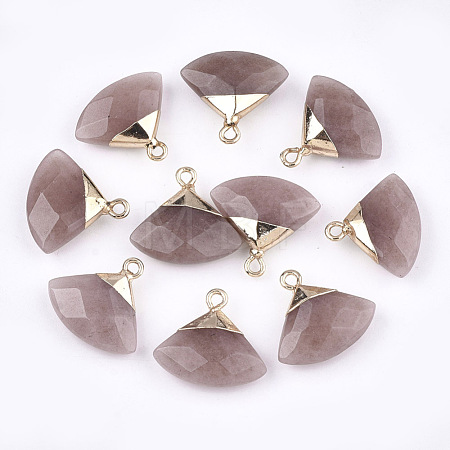 Electroplate Natural Strawberry Quartz Pendants X-G-T112-04B-1